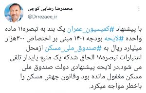 توجه مجلس به صندوق ملی مسکن